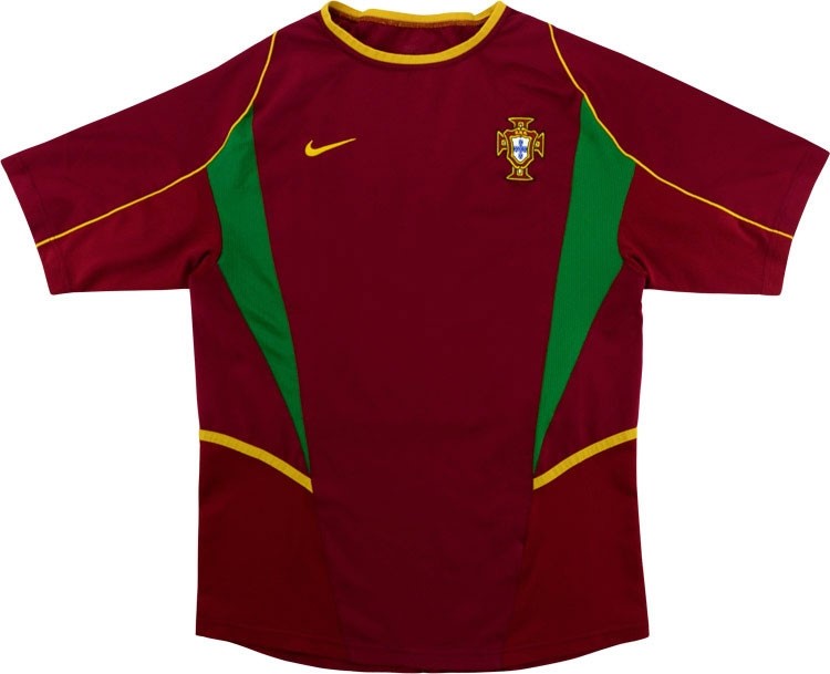 Camiseta Portugal 1ª Retro 2002 Rojo